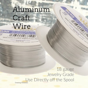 Alambre de aluminio de alta calidad para joyería y manualidades, calibre 18, 30,5 metros (100 pies), color plata, oro, cobre, negro, rojo, verde y azul.