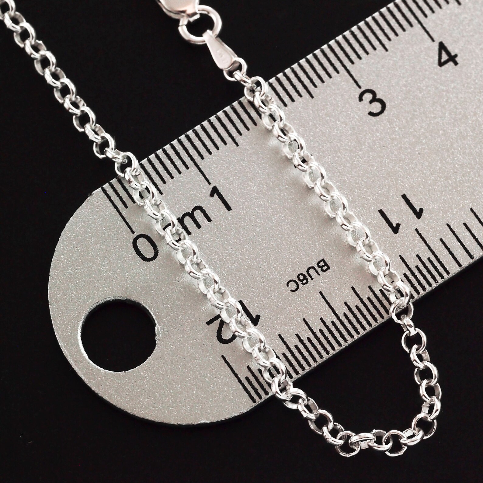 Sterling Silver Rolo Chain 2.9mm Custom Finished Lengths - Etsy