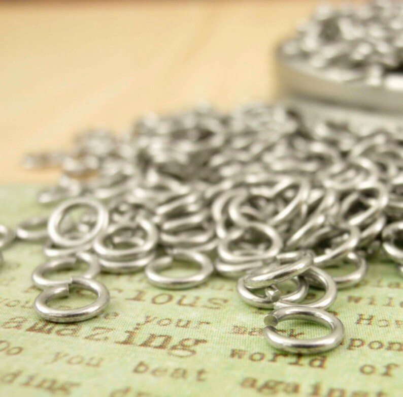 100 Nickel Free Stainless Steel Jump Rings Your Choice of Etsy
