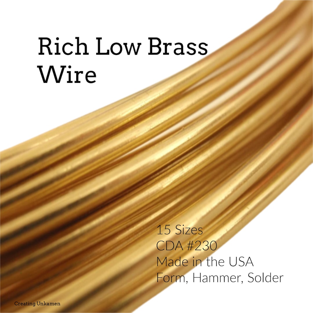 Rich Low Brass Wire You Pick 4, 6, 8, 10, 12, 14, 16, 18, 20, 21, 22, 24,  26, 28, 30 Gauge 100% Guarantee 