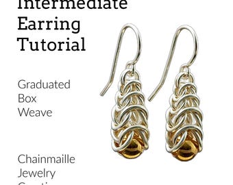 Tutorial Graduated Box Earrings Intermediate Chainmaille Jewelry Creating