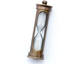 1 Hourglass Pendant - 47 X 14mm - Antique Gold or Antique Silver