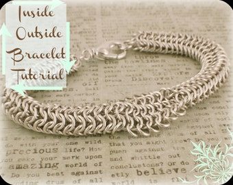 Inside Outside Chainmaille Bracelet PDF Tutorial - Unique 4 in 1