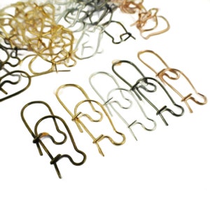 25 Pairs Kidney Ear Wires - Rose Gold, Silver Plate, Gold Plate, Antique Gold, Gunmetal - Best Commercially Made