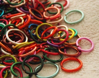 100 Small Jump Ring Sample Pack - Stitch Markers or Hoops - 20 gauge 3mm - 6 mm ID