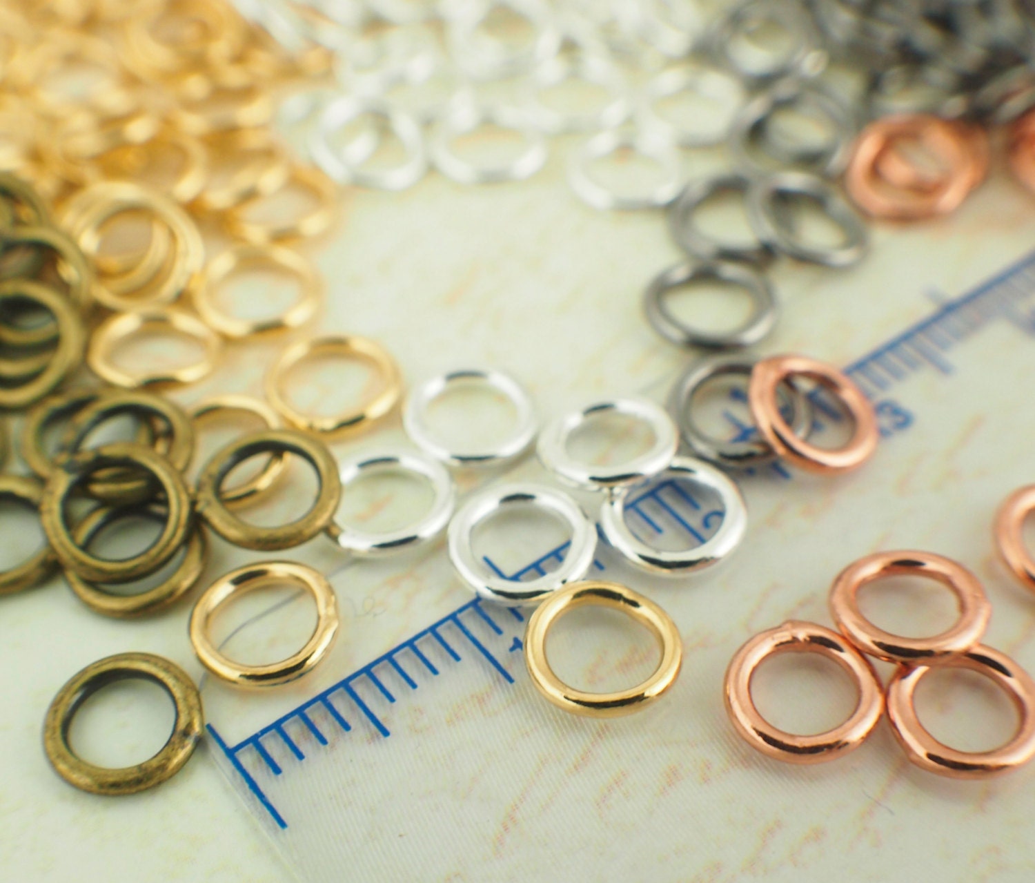100 Soldered Closed Jump Rings 20 and 18 Gauge 7 Sizes Best Etsy