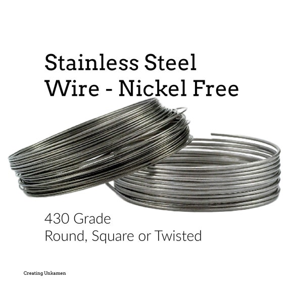 Stainless Steel Wire - Nickel Free Round 8, 10, 12, 14, 16, 18, 20, 22, 28 gauge Square and Twisted 14, 18 gauge -  100% Guarantee