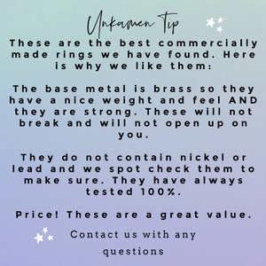 100 Fancy Antique Silver, Antique Copper or Antique Gold Jump Rings 16 gauge 6, 8, 10mm OD Great Vintage Look 100% Guarantee image 2