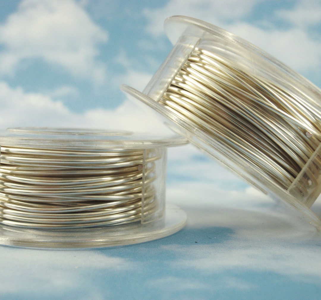 Artistic Wire, Silver Plated Craft Wire 30 Gauge Thick, 30 Yard, Gold Color