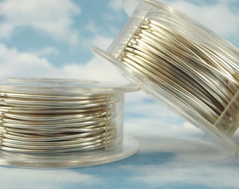 Non Tarnish Silver Plated Wire - Large Coil - You Pick Gauge 12, 14, 16, 18, 20, 21, 22, 24, 26, 28, 30, 32, 34 - 100% Guarantee