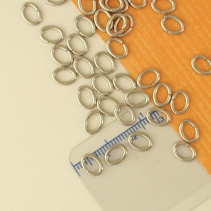 50 Stainless Steel OVAL Jump Rings You Choose 18 or 16 gauge Best Commercially Made 100% Guarantee image 4