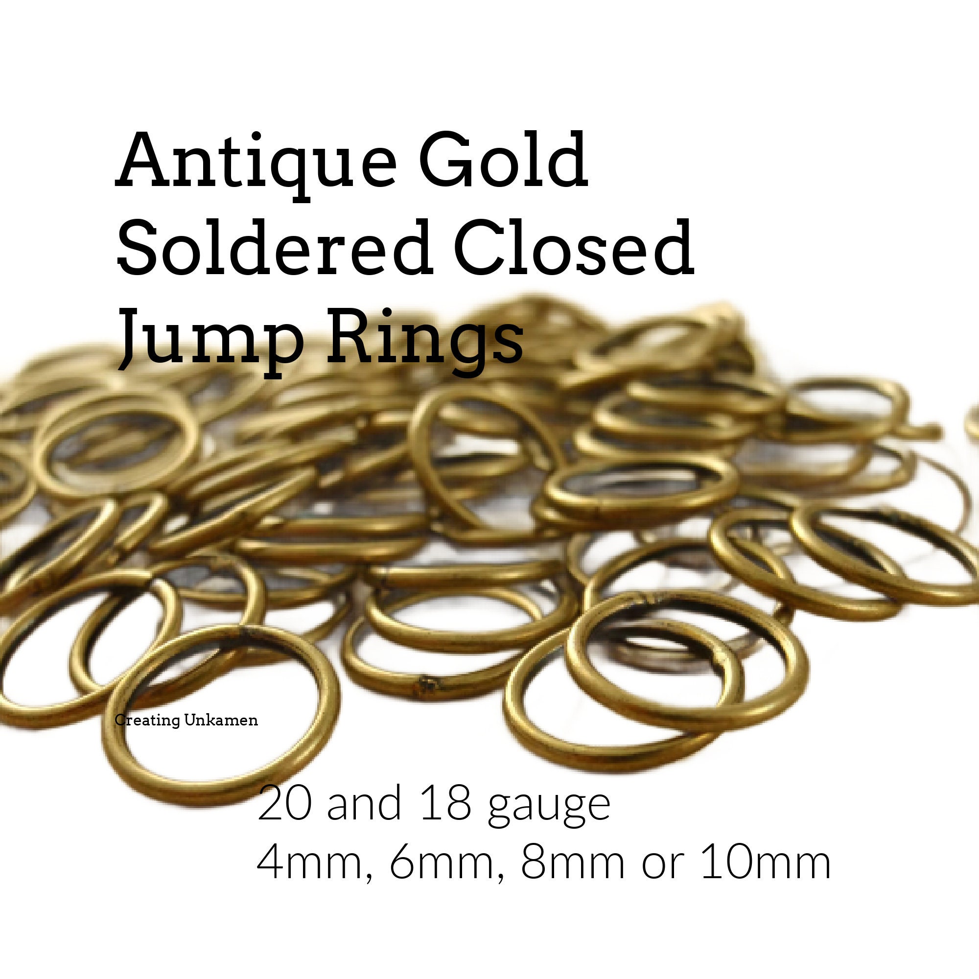 8mm/18g Jump Rings- Antique Copper