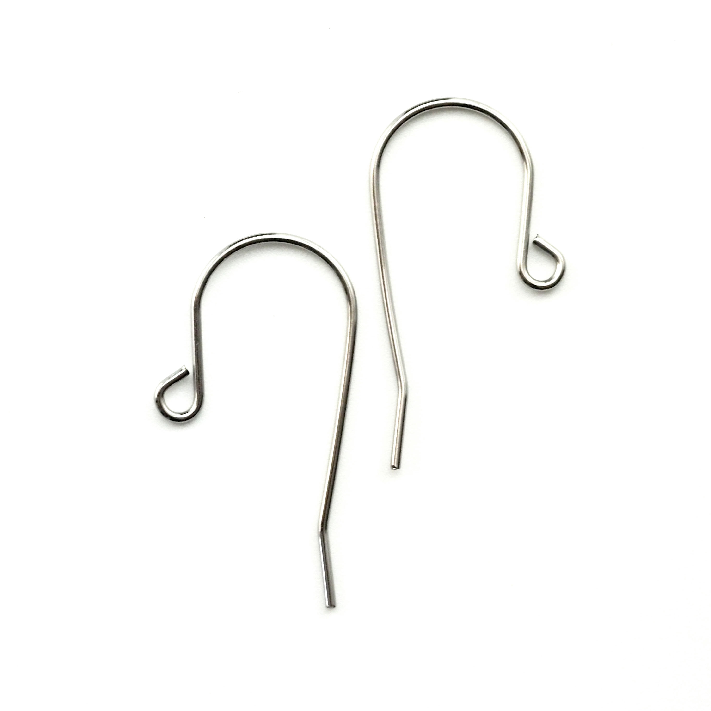 304 Stainless Steel Earring Hooks 14mm x 15mm – Affordable Jewellery  Supplies