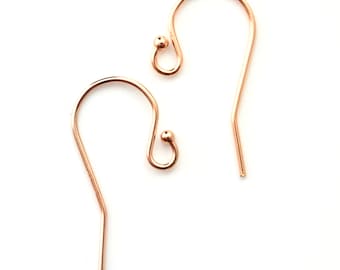 1 Pair 14kt Yellow Gold Filled Ball Ear Wires in 21 gauge