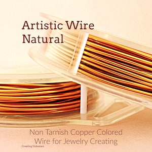 Artistic Wire – Natural Copper Non Tarnish, Jewelry Making Wire image 1