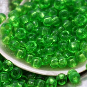Miyuki 8-144 Transparent Lime 8/0 Glass Seed Beads - 100% Guarantee