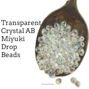 Miyuki DP-250 Transparent Crystal AB Drop Beads