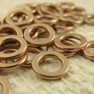 10 Hammered Bronze Jump Rings - Soldered Closed - 16 gauge 8mm OD - Best Commercially Made - 100% Guarantee