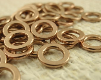 10 Hammered Bronze Jump Rings - Soldered Closed - 16 gauge 8mm OD - Best Commercially Made - 100% Guarantee