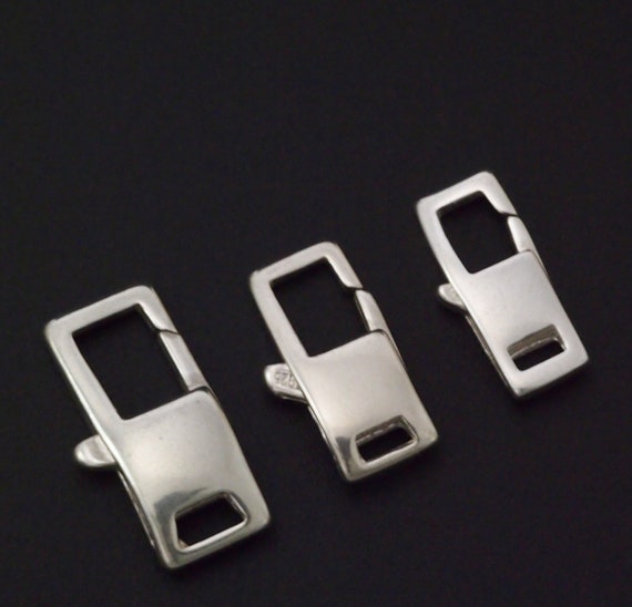 1 Sterling Silver Square Lobster Clasp Small Medium or Large