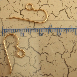 5 Pairs Solid Bronze Perfect Curve Ear Wires 20 gauge 100% Guarantee image 3