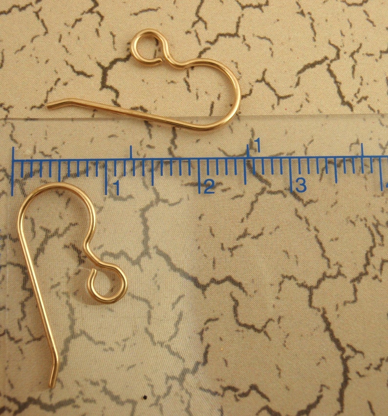 5 Pairs Solid Bronze Perfect Curve Ear Wires 20 gauge 100% Guarantee image 3