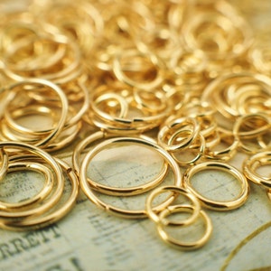 100 Gold Plated Jump Rings 16, 18, 20, 22 Gauge Best Commercially Made 4mm, 5mm, 6mm, 7mm, 8mm, 9mm, 10mm, 12mm 100 % Guarantee image 4