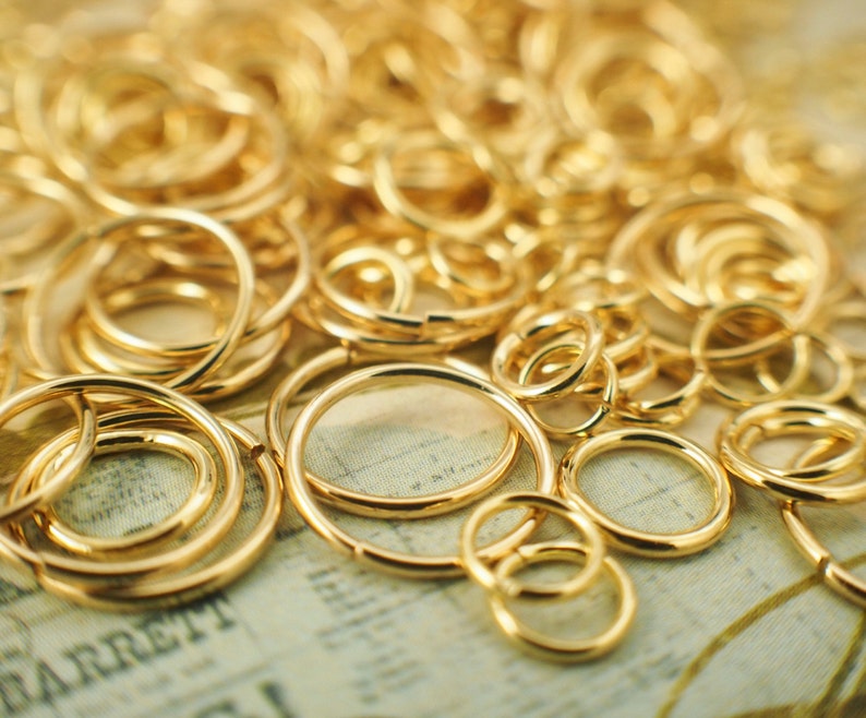 100 Gold Plated Jump Rings 16, 18, 20, 22 Gauge Best Commercially Made 4mm, 5mm, 6mm, 7mm, 8mm, 9mm, 10mm, 12mm 100 % Guarantee image 4