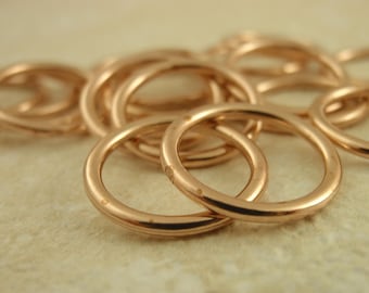 Soldered Closed Bronze Jump Rings in 14, 15, 19 and 21 gauge - Also Antique Bronze