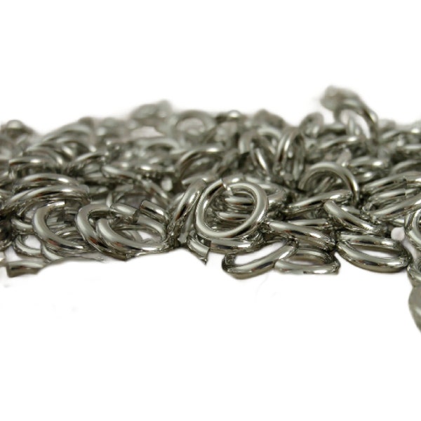 100 Jump Rings Silver Aluminum Handmade For You in 12, 14, 16, 18, 20, 22 gauge - Top Shelf