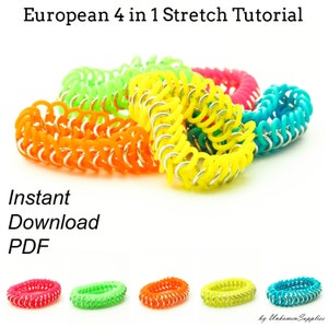 Beginners Jewelry Tutorial - European 4 in 1 Chainmaille Stretch Bracelet Instructions