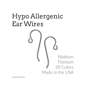 Alambres para pendientes hipoalergénicos de titanio o niobio, 5 pares con aro exterior en 21 colores