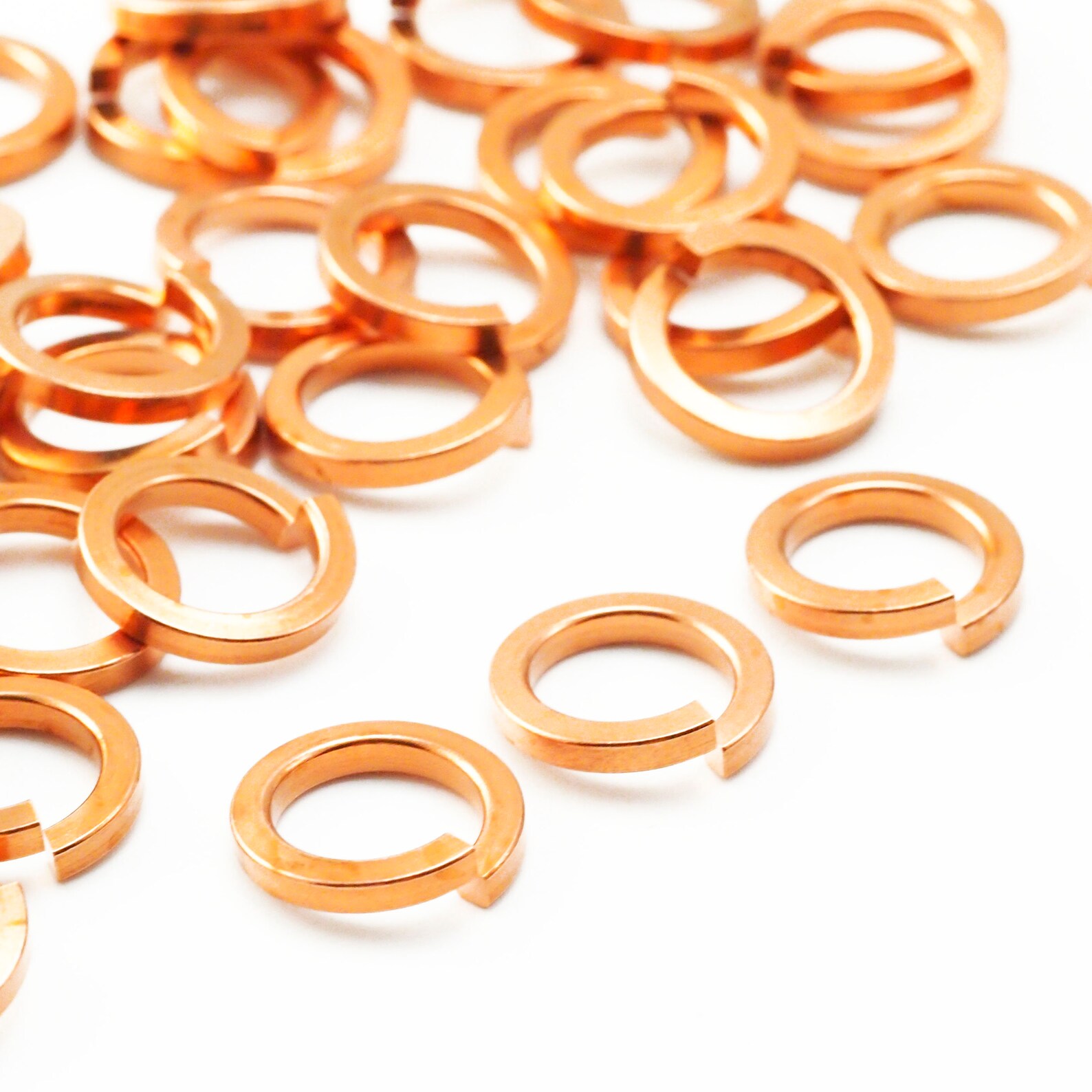 50 Custom Handmade Square Solid Copper Jump Rings 12 14 Etsy