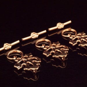 2 Copper Toggle Clasps Stunning Oversized Leaf 32mm X 22mm Clearance Sale image 5