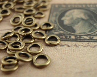 100 Small Soldered Closed Jump Rings - 20 gauge 4mm OD - Antique Gold, Gunmetal, Copper, Silver Plate or Gold Plate -100% Guarantee