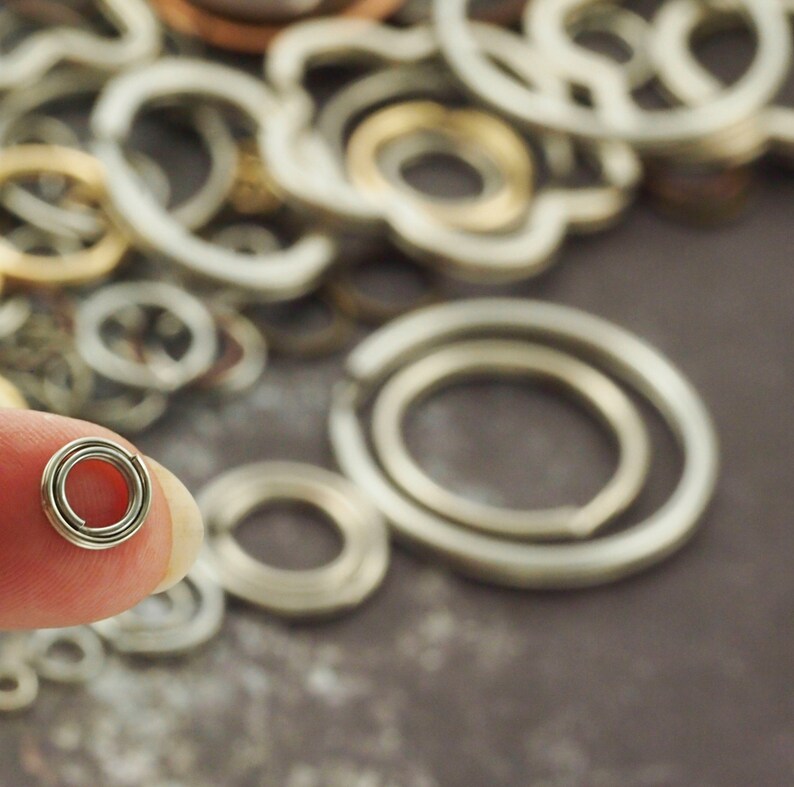 Nickel Plated Split Jump Rings You Pick Size 5mm 8mm Etsy