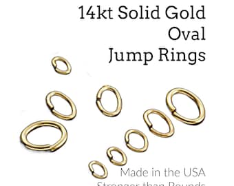 1 - 14kt Solid Gold Oval Biegering