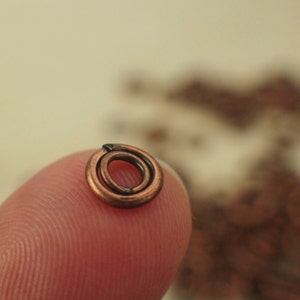 100 Antique Copper Jump Rings in 18, 20, 22 gauge Best Commercially Made 100 % Guarantee image 6