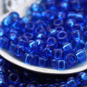 Miyuki 8-149 Transparent Capri Blue 8/0 Glas Rocailles 100% Garantie