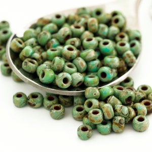 Miyuki 6-4514 Seed Beads 6/0 Turquoise Blue Picasso - 100% Guarantee