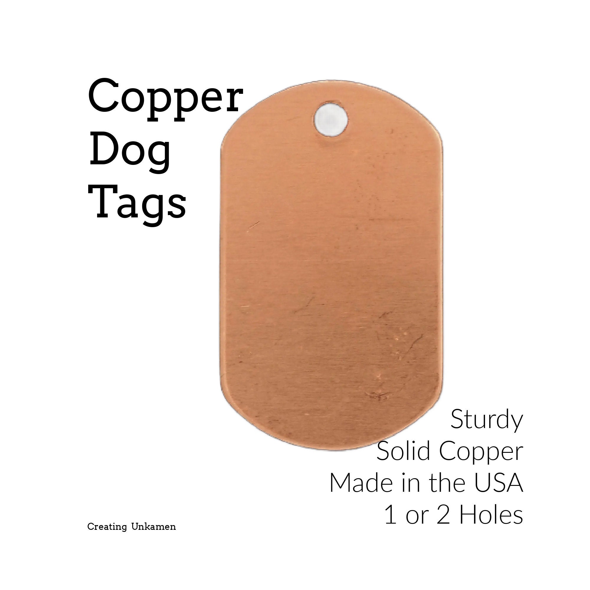 Copper Dog Tag for Collar - Personalized Pet Tag - Kyleemae Designs –  KyleeMae Designs