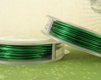 Green Artistic Wire - Permanently Colored - 16, 18, 20, 22, 24, 26, 28 gauge – 100% Guarantee