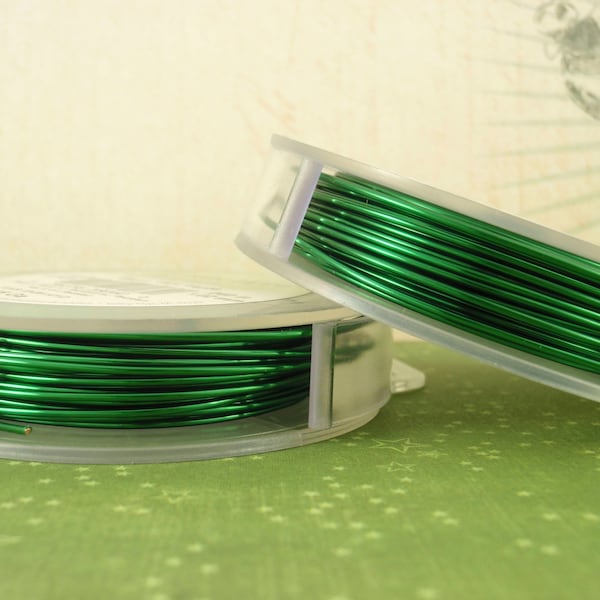 Green Artistic Wire - Permanently Colored - 16, 18, 20, 22, 24, 26, 28 gauge – 100% Guarantee