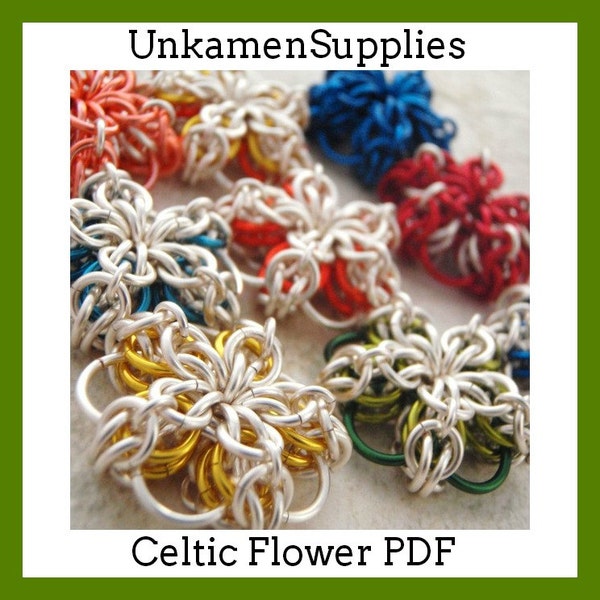 Celtic Flower Pendant Chainmaille PDF Tutorial