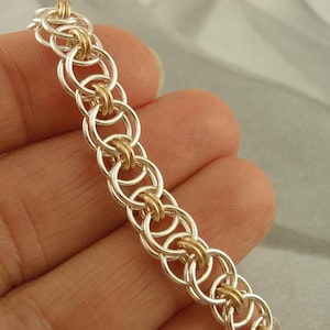 Kit Petite Bracelet Argentium Sterling Silver Helm Weave 14kt Gold ...
