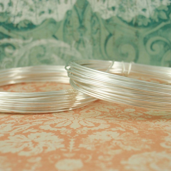 SALE 18 gauge Fine Silver Wire with Copper Core - Half Hard -Tarnish Resistant- ONE Coil 13 Feet - (4 Meters) - 100% Guarantee