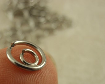 100 Handmade Surgical Stainless Steel Jump Rings - 22, 20, 18, 16, 14, 12 gauge