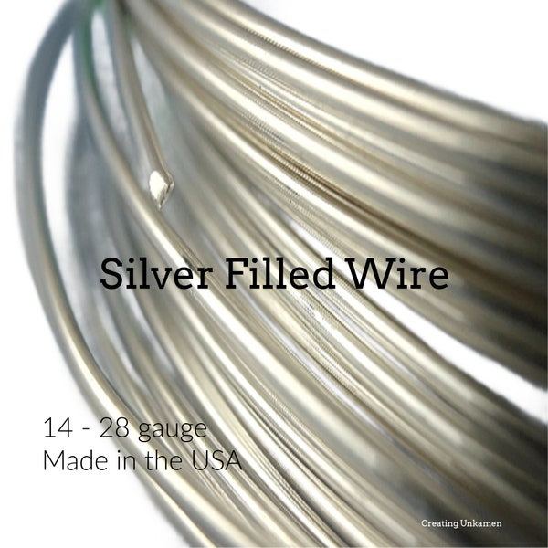 1/4 Troy Ounce Silver Filled Wire Half Hard & Dead Soft 14, 16, 18, 20, 22, 24, 26, 28 gauge Also Antique and Black Finishes