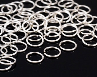50 Custom Handmade Sterling Silver Jump Rings - You Pick Gauge and Diameter