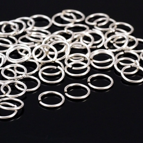 50 Custom Handmade Sterling Silver Jump Rings You Pick Gauge and Diameter 